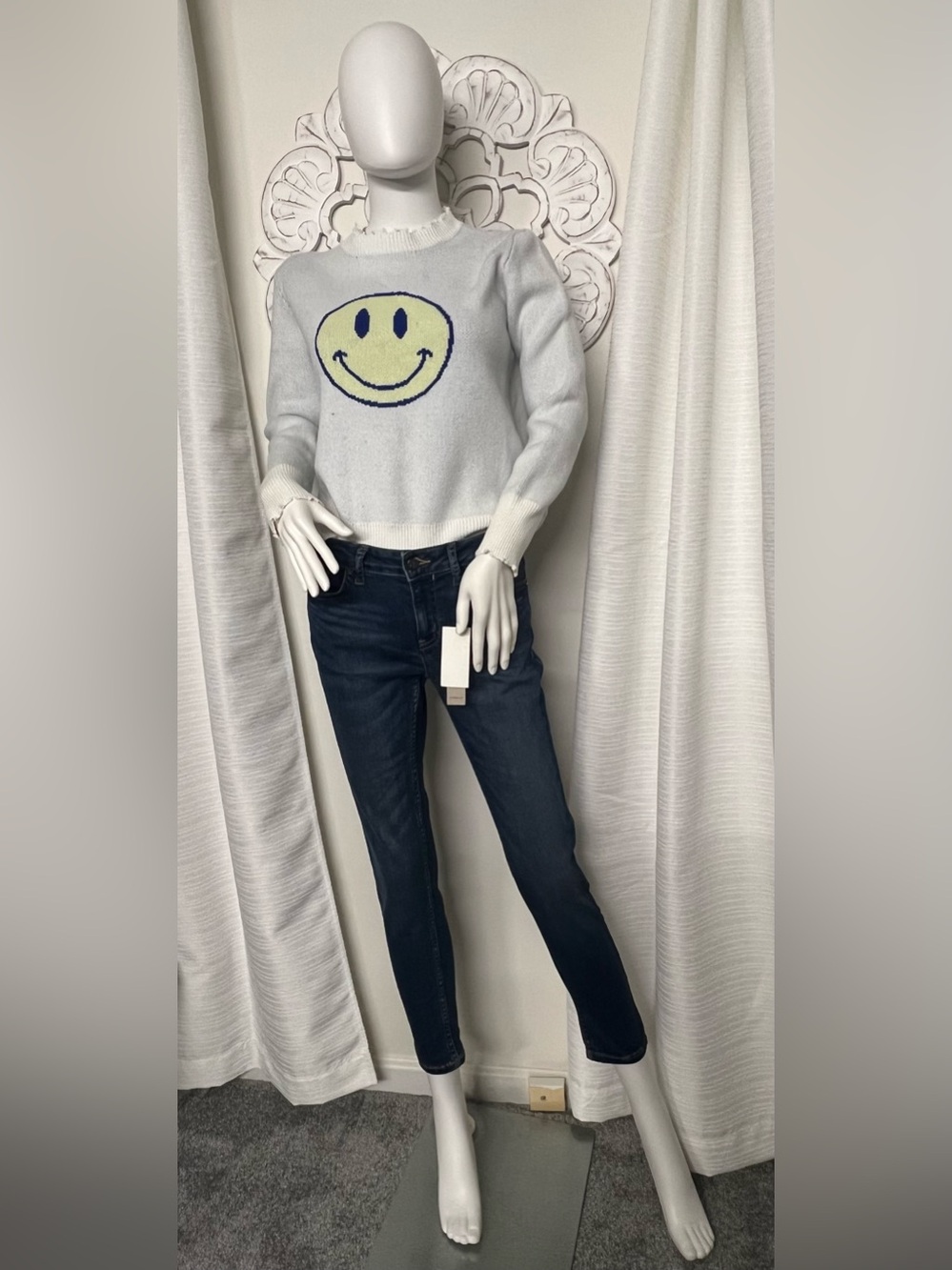 Miss Sparkling Smiley Face Sweater